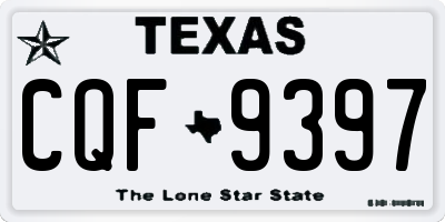 TX license plate CQF9397
