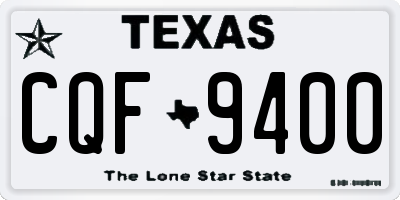 TX license plate CQF9400
