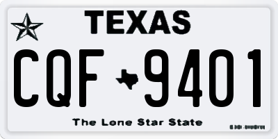 TX license plate CQF9401