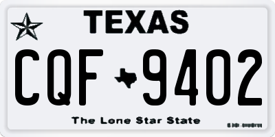 TX license plate CQF9402
