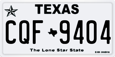 TX license plate CQF9404