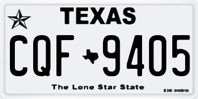 TX license plate CQF9405