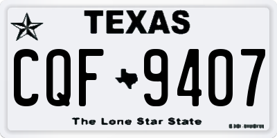 TX license plate CQF9407