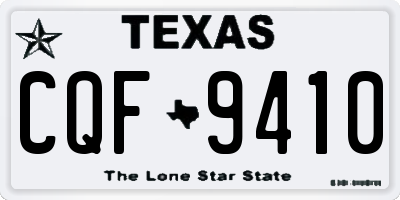 TX license plate CQF9410