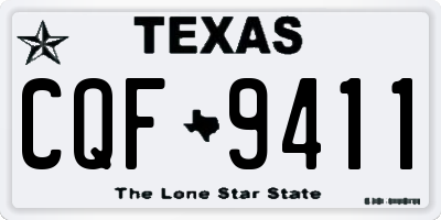 TX license plate CQF9411