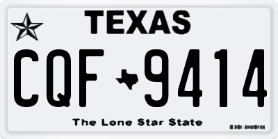 TX license plate CQF9414