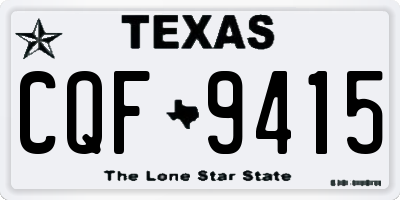 TX license plate CQF9415