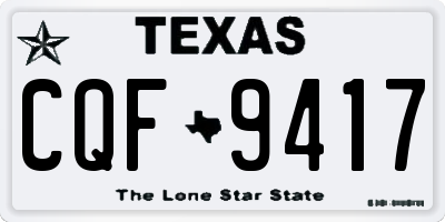 TX license plate CQF9417