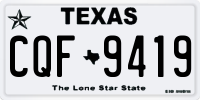 TX license plate CQF9419