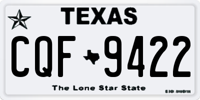 TX license plate CQF9422