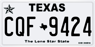 TX license plate CQF9424