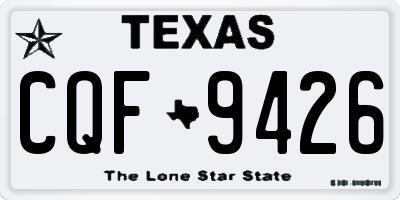 TX license plate CQF9426