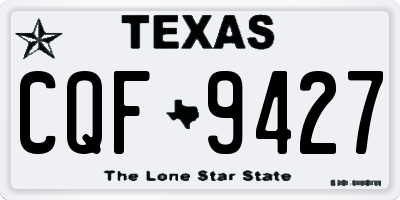 TX license plate CQF9427