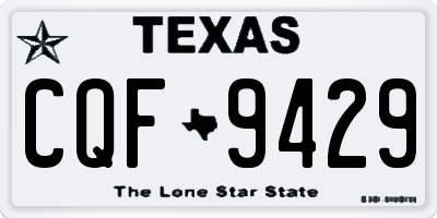 TX license plate CQF9429