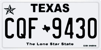 TX license plate CQF9430