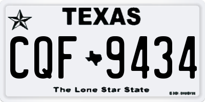 TX license plate CQF9434