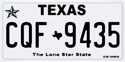 TX license plate CQF9435