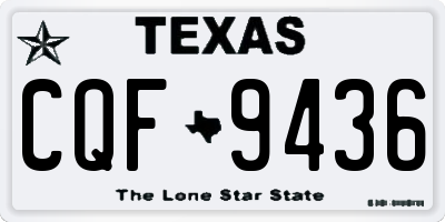 TX license plate CQF9436