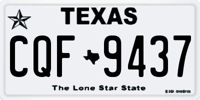 TX license plate CQF9437