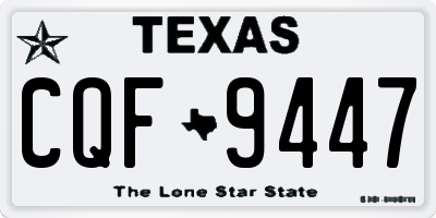 TX license plate CQF9447