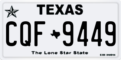 TX license plate CQF9449
