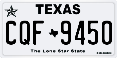 TX license plate CQF9450