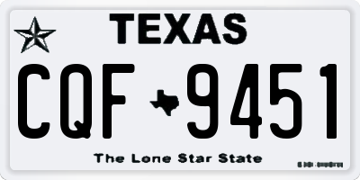 TX license plate CQF9451