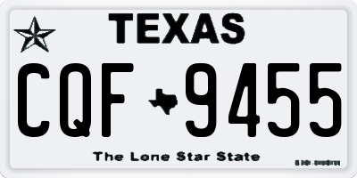 TX license plate CQF9455