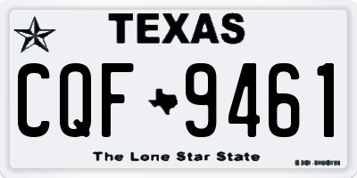 TX license plate CQF9461