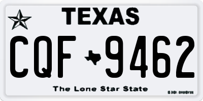 TX license plate CQF9462