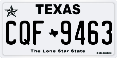 TX license plate CQF9463