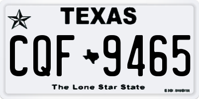 TX license plate CQF9465