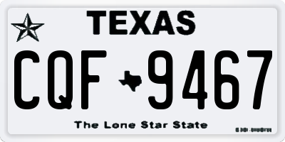 TX license plate CQF9467