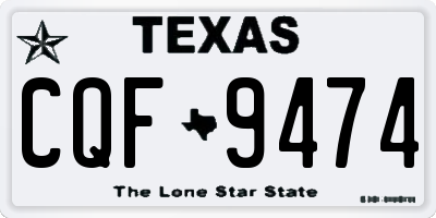 TX license plate CQF9474