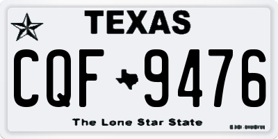 TX license plate CQF9476