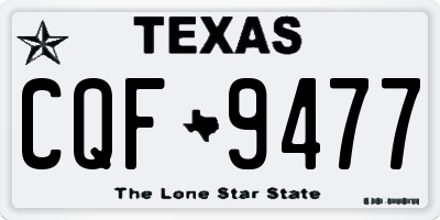 TX license plate CQF9477