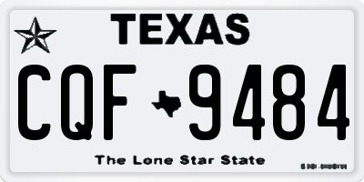 TX license plate CQF9484