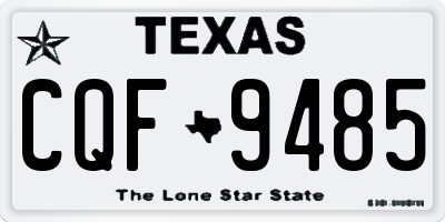 TX license plate CQF9485