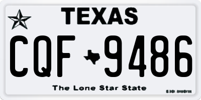 TX license plate CQF9486