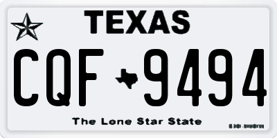 TX license plate CQF9494