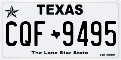 TX license plate CQF9495
