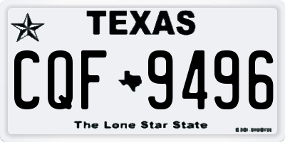 TX license plate CQF9496