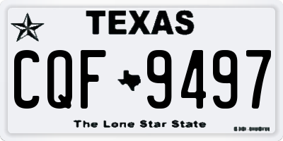 TX license plate CQF9497