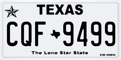 TX license plate CQF9499