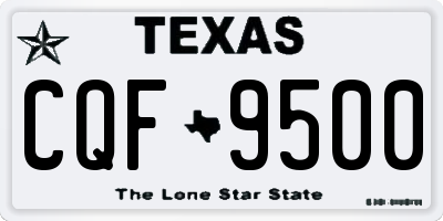 TX license plate CQF9500