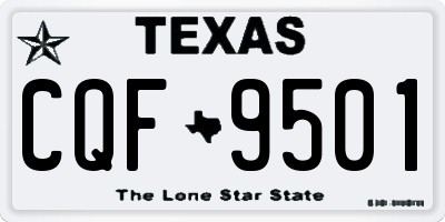 TX license plate CQF9501