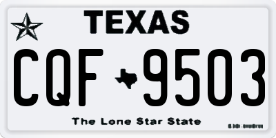 TX license plate CQF9503