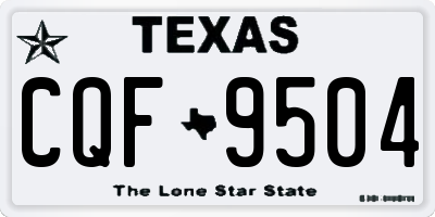 TX license plate CQF9504