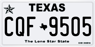 TX license plate CQF9505
