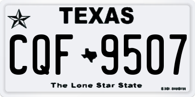 TX license plate CQF9507